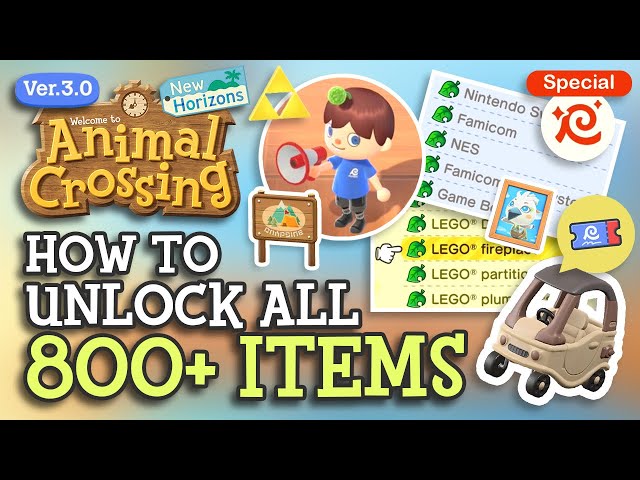 How to Unlock EVERY New Item - ACNH 3.0