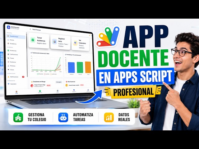 Creé una APP DOCENTE Profesional en Apps Script + Google Sheets, Sistema Escolar COMPLETO