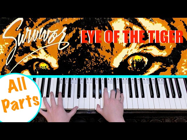 EYE OF THE TIGER - Survivor Piano Tutorial [chords accompaniment]