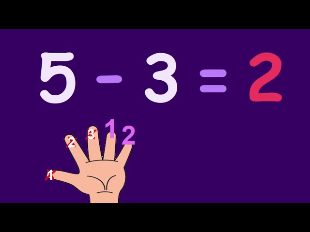 Fun Math for Kids : 5  - 3 =? | 🍎 Learn Subtraction Easy!