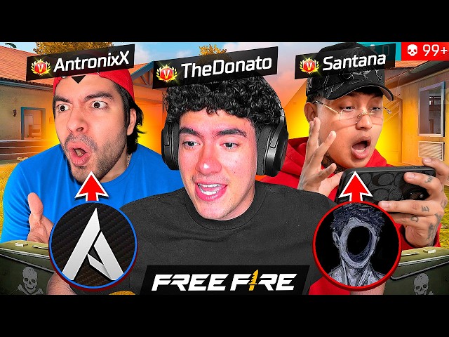 SANTANA ANTRONIXX AND DONATO TOGETHER IN FREE FIRE FOR THE FIRST TIME!! - TheDonato Live
