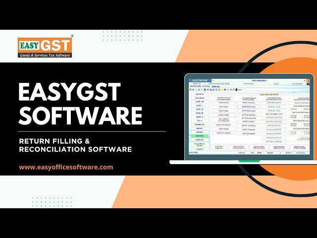 EasyGST Tutorial Video | GST software | Return filing & reconciliation