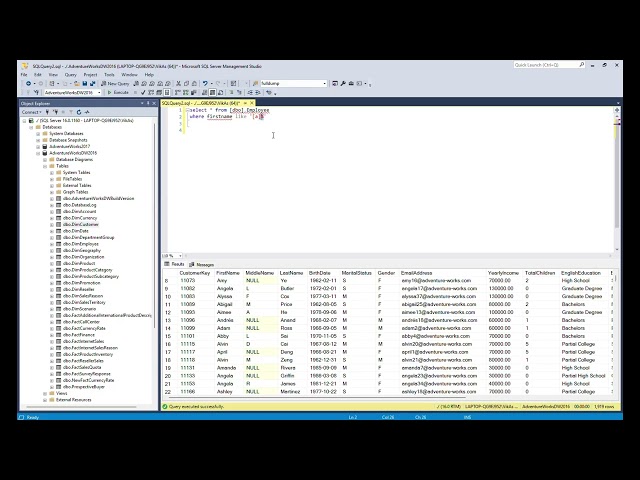 Day 3 of Learning SQL