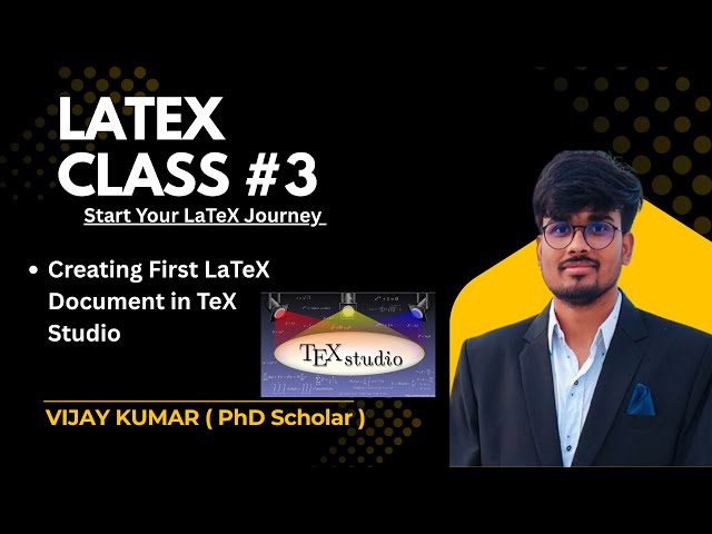 Creating First LaTeX Document in TeX Studio