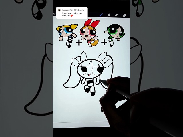 A NEW POWERPUFF GIRL?? which color did you like? #powerpuffgirls #cute #drawing #blossom #buttercup