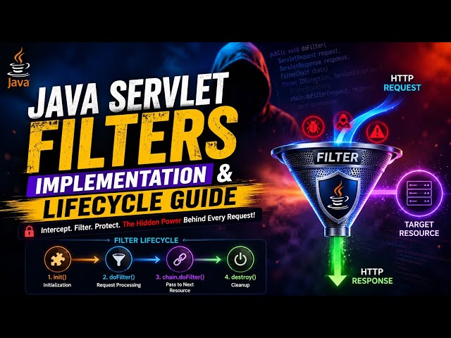 Java Servlet Filters Explained | Implementation & Lifecycle Guide with Real-Time Example 🚀 #servlet 