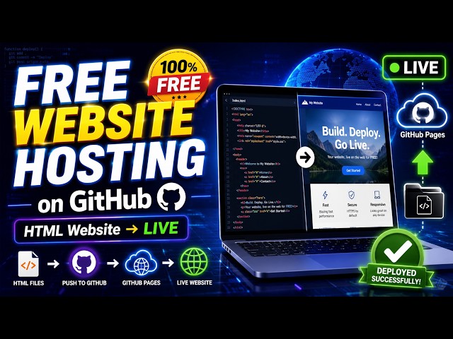 Free Website Hosting on GitHub Pages  HTML Website Deploy Step by Step