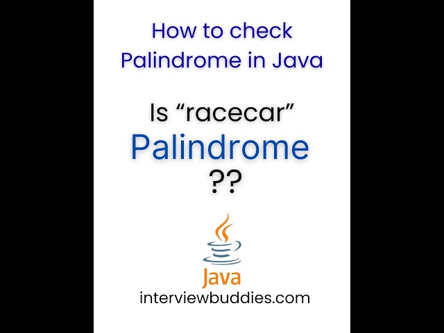 Java Program to check if a String is Palindrome or Not