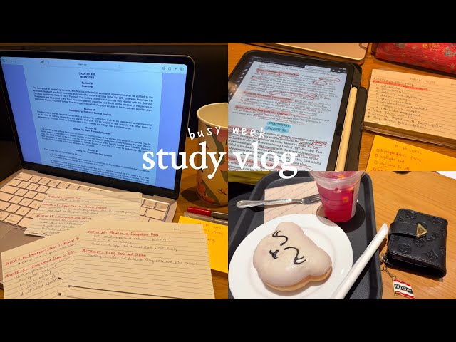 STUDY VLOG: a busy week in college! 📚 productive days, student life, exams, back to school, uni vlog