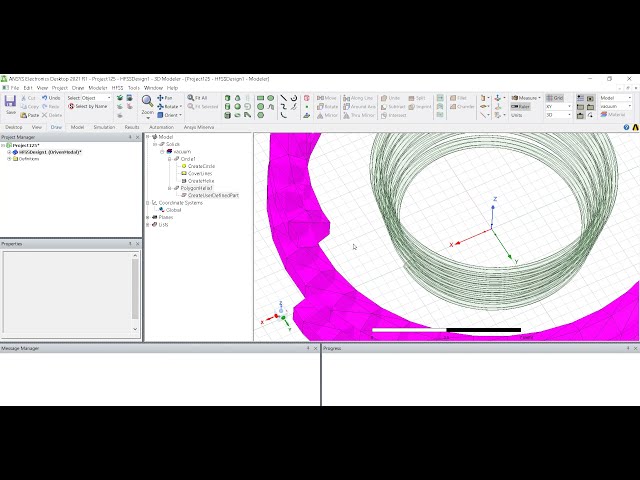 Create Helix Creation in Ansys HFSS