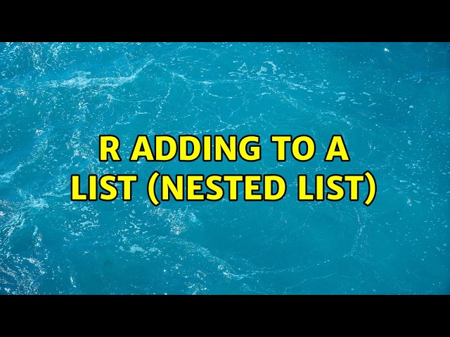R adding to a list (nested list)