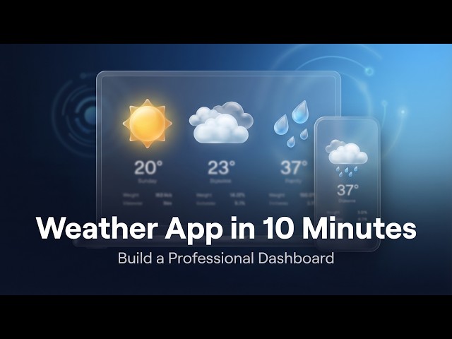 Weather App Website in 10 Minutes | HTML CSS JavaScript Project #WeatherApp