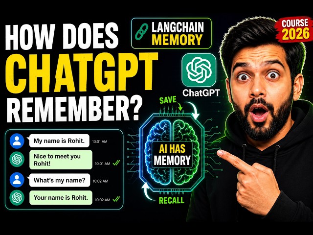 How ChatGPT Remembers You 🤯 | LangChain Memory Explained | Build Stateful AI Apps (2026)