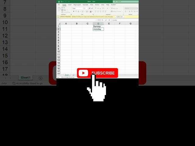 How to Drag Sunday, Monday in Excel | AutoFill Days Easily