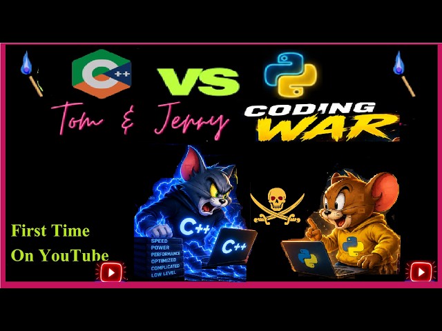 🐍python vs c++💀|Tom & Jerry Coding Battle ⚡#fyp#freefire#foryou#funny#comedy#dance  #python #coding
