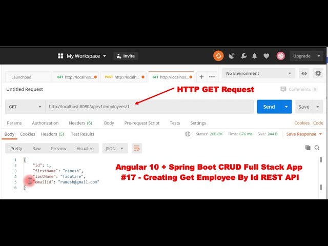 Angular + Spring Boot CRUD Full Stack App - 17 - Creating REST API to Get Single Employee Object