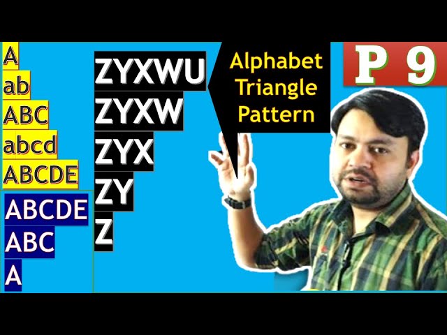 Part 9 Ninja Technique to solve Patter programs || alphabet pattern