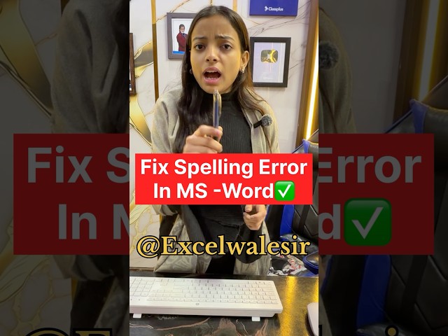 Fix Spelling Error In MS Word✅ #excelwalesir #microsoftoffice #mswordtricks #ytshorts