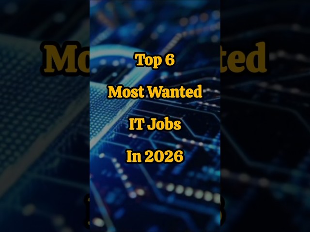 Top 6 IT Jobs in 2026 | Future Tech Careers #shorts