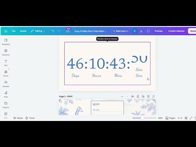 How to Edit, Publish & Share a Website Invitation in Canva (+ View RSVPs!)