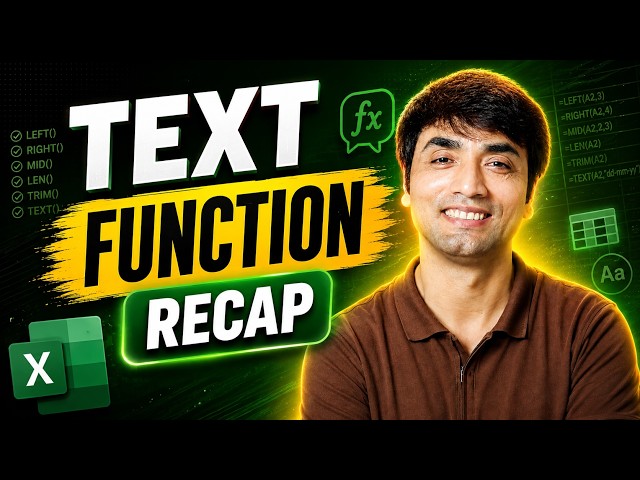 Text Function Recap #textfunction #exceltutorial #exceltricks