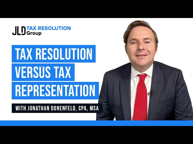 Tax Resolution vs Tax Representation