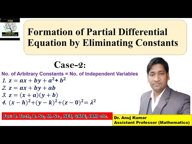 Formation of Partial Differential Equations | PDE by Eliminating Arbitrary Function | PDE Formation