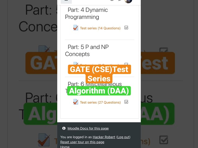 GATE (CSE)Test Series: Algorithm (DAA) Topic wise