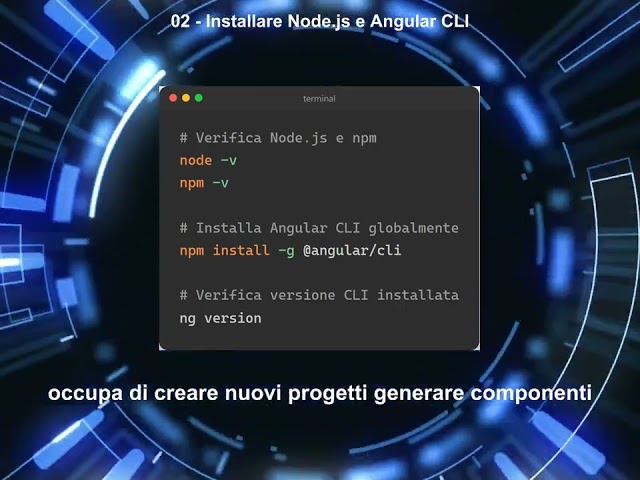 02 Installare Nodejs e Angular CLI