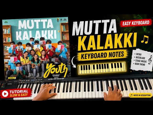 Mutta Kalakki Keyboard Notes | Youth | GV Prakash