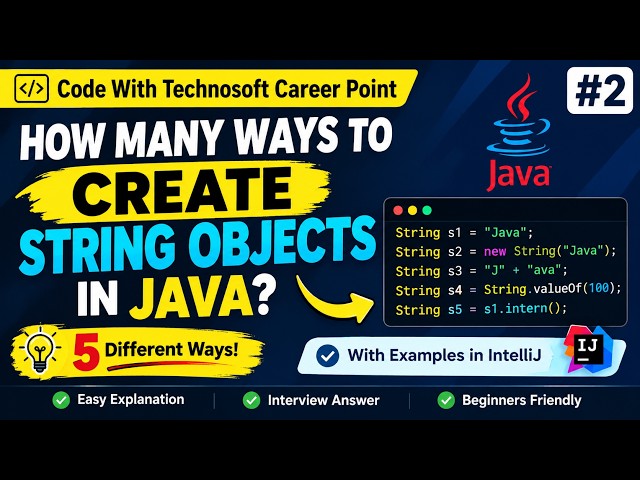 2 How may ways to create String object | String in Java #2