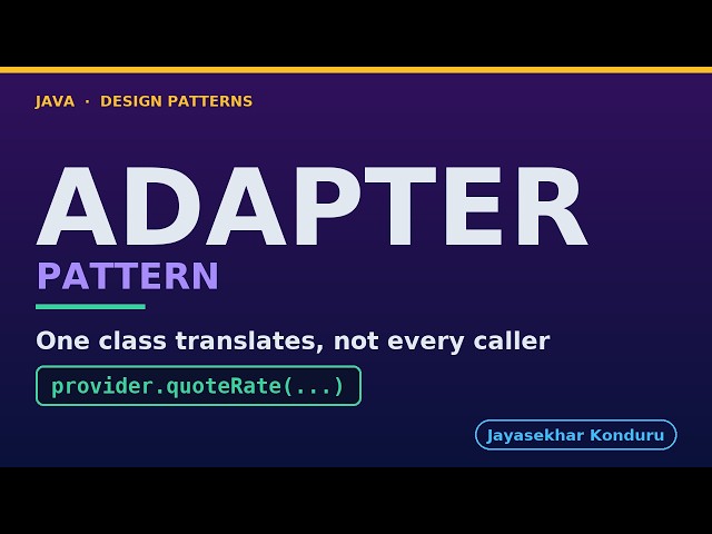 Adapter Pattern in Java - Explained
