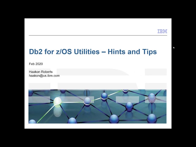 Db2Night Show Z104: Db2 for z/OS Utilities Hints and Tips