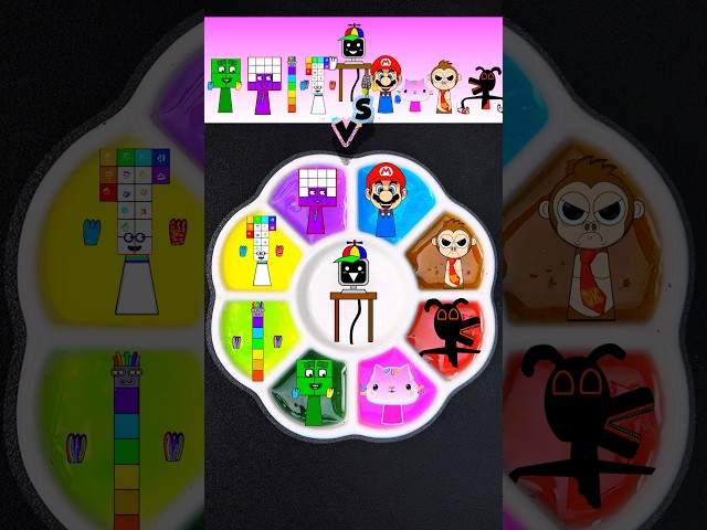 Sprunki OC Super Mario  VS NUMBERBLOCKS Colour mixing song AKA KIRO #colormixing #supermario