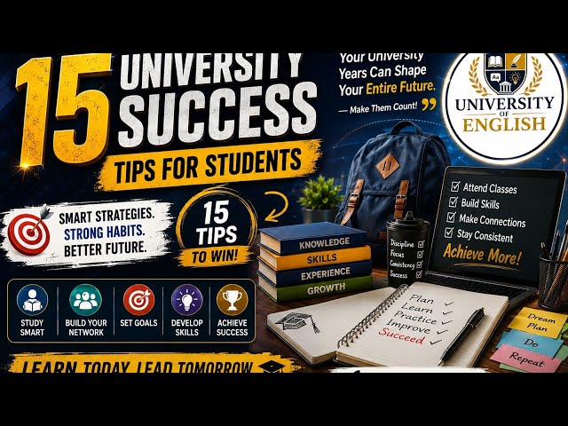 15 University Success Tips for Students. University of English  