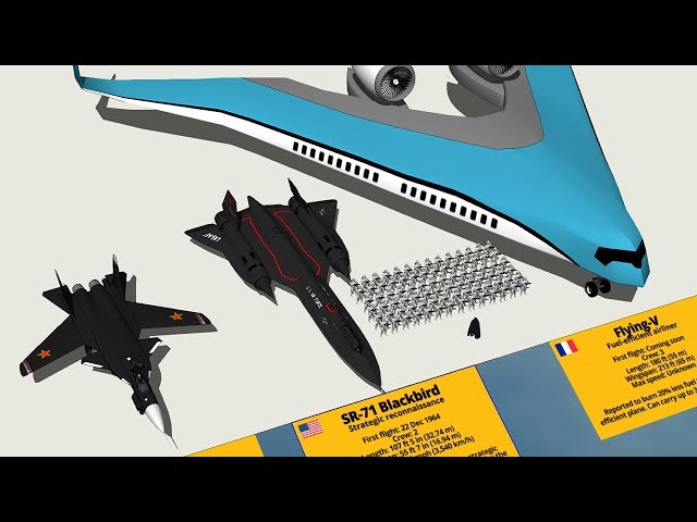 Crazy Looking Aircraft Type and Size Comparison 3D