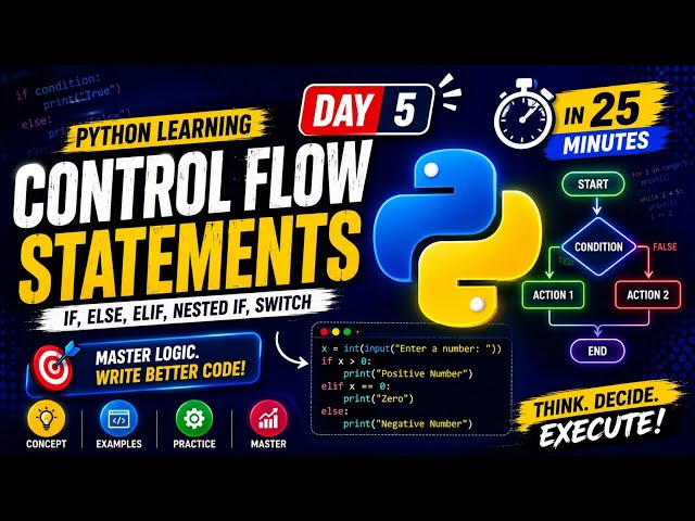 Python language day 30 series day 5 What is control flow statements 