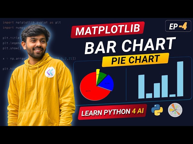 Pie Chart & Bar Chart in Matplotlib | Ep-4 Matplotlib | Python for AI DS | code io - Tamil