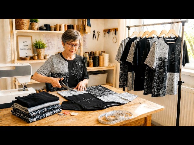2 Stylish T-Shirts from 3 Old Items! 🤔 How to Sew Knit Fabric Without Curling.