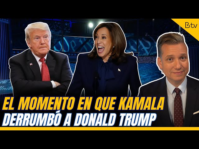 Momento exacto en el que KAMALA DERRUMBA A TRUMP