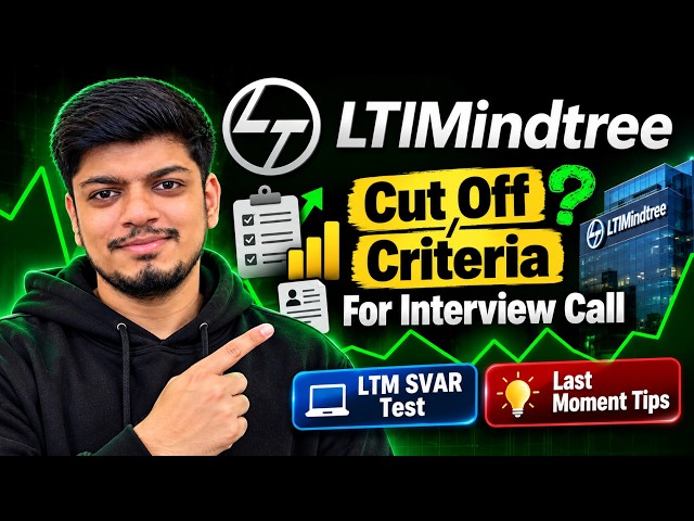 🔥LTIMindtree Cut Off For Interview Call | LTM SVAR Test | LTM Last Moment Tips | Safe Score Analysis