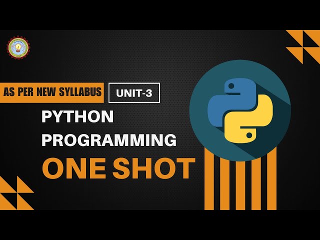 Python Aktu | Python Programming Aktu One Shot | Unit-3 | semester exam #aktu #python #aktuexam