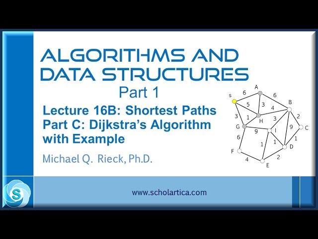 Shortest Paths and Dijkstra's Algorithm: Part 3  - Example