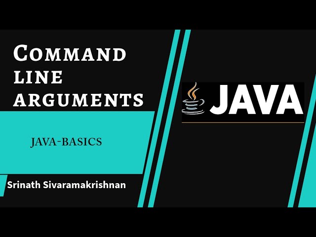 This video is about command line arguments in java.
