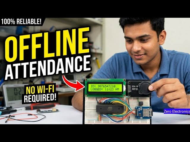8051 Microcontroller Project: RFID Attendance with Data Logger