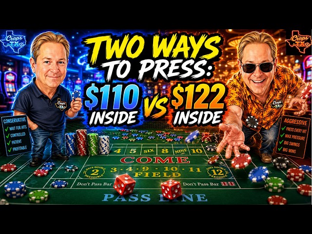 $110 inside vs $122 inside: 2 ways to press, moderately or aggressively.