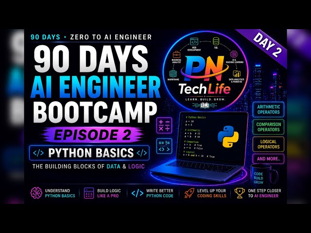 Python Basics in Telugu 🔥 Comments, Input(), Type Casting & Operators Explained | Day 2 AI Bootcamp