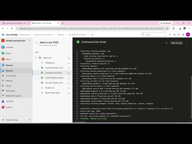 Azure DevOps - Azure Board REST API: Work Item Comments Extraction Using Python