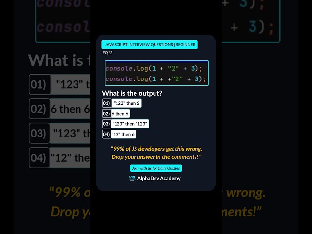 JavaScript Interview questions #12  #alphadevacademy #javascript #webdevelopment #mernstack #reactjs