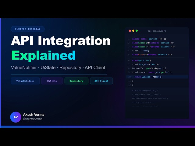Flutter API Integration Explained | ValueNotifier, UiState, Repository & API Client